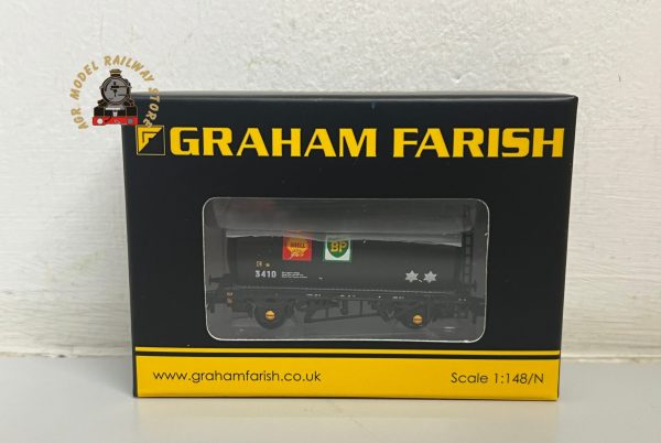 Graham Farish 373-778B N Gauge BR 45T TTA Tank Wagon Shell/BP Black