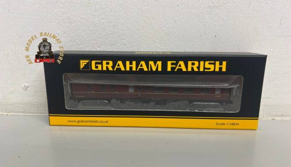 Graham Farish 374-187D N Gauge BR Mk1 BSK Brake Second Corridor Coach BR Maroon M35342