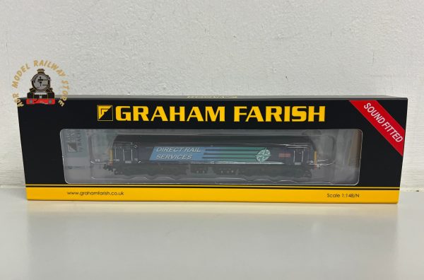Graham Farish 372-252SF Class 47/4 47805 'John Scott' in Direct Rail Services 'Compass' blue (Original) - Digital Sound Fitted