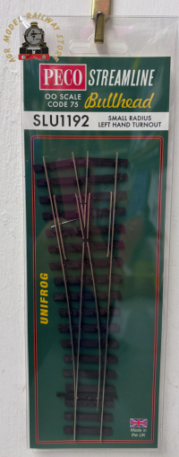 Peco SL-U1192 OO Bullhead Small Radius Turnout - Left Hand
