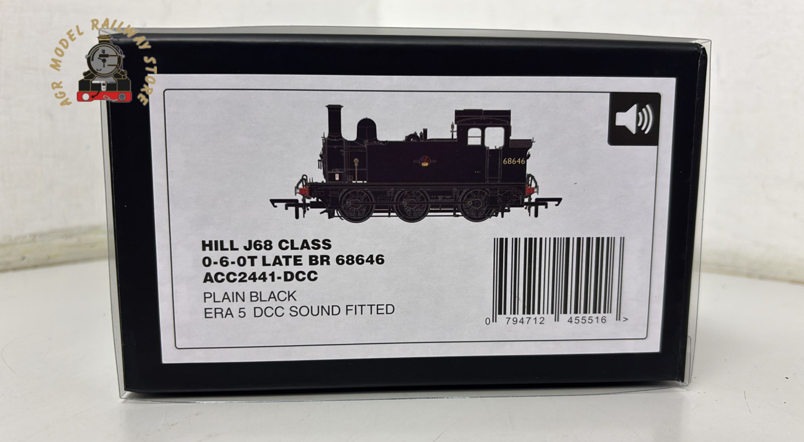 Accurascale ACC2441-DCC Class J68 '68646' in BR plain black Digital Sound Fitted