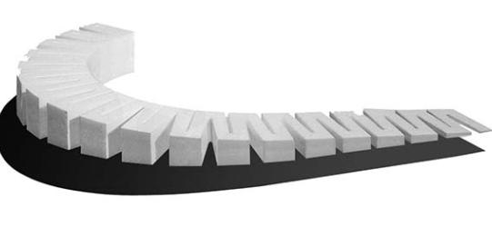 Woodland Scenics ST1413 4 percent x 2' Incline Starter 1" Elevation (x4/Set)