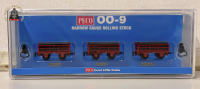 Peco GR322 Ffestiniog Railway 2 Ton Slate Wagons Red OO-9 Pack Of 3
