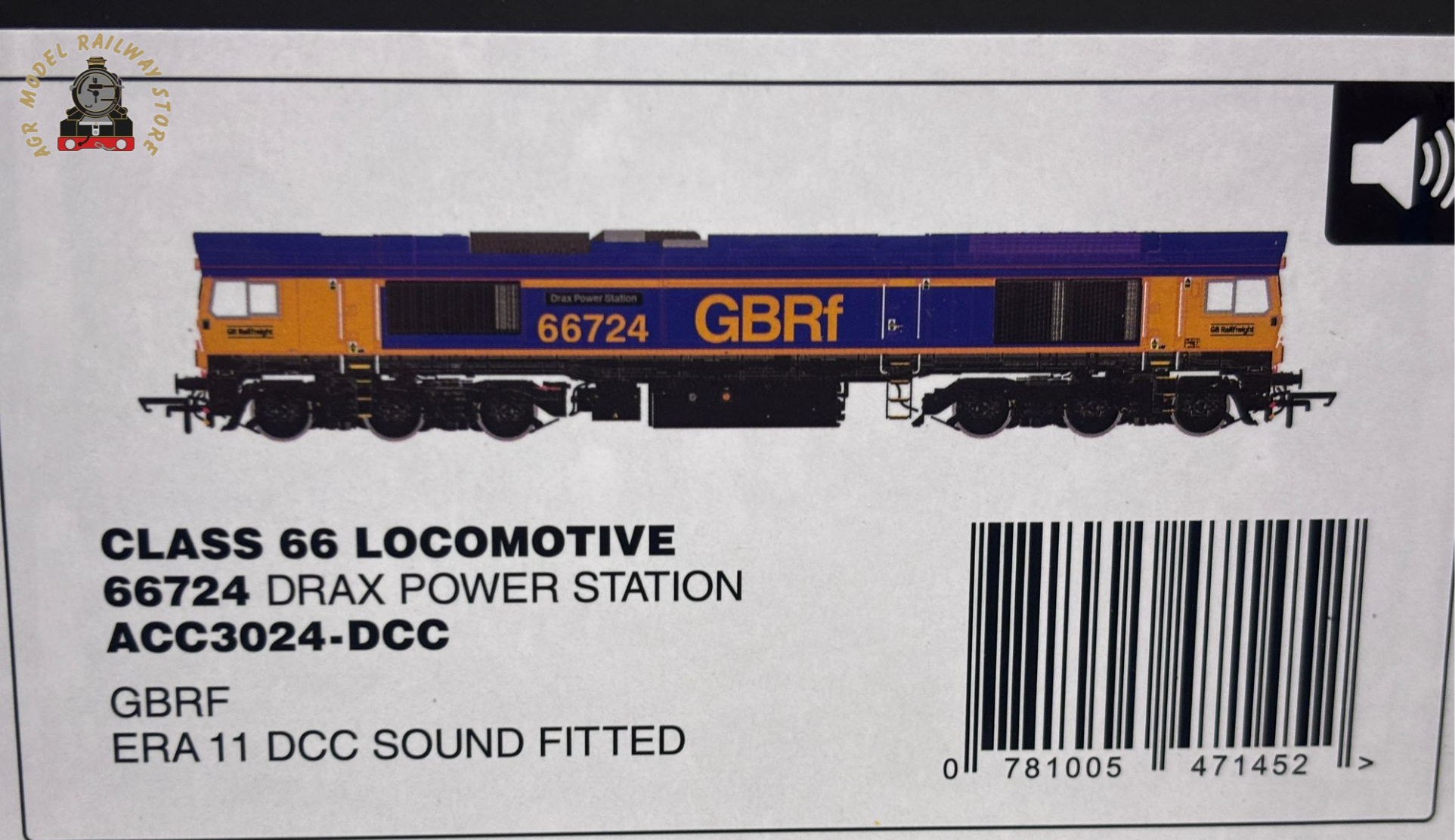 Accurascale ACC3024-DCC Class 66 - GBRF - 66724 - DCC Sound Fitted