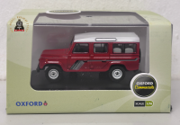 Oxford Diecast 76DEF018 Land Rover Defender St.Wagon Masai Red 1:76 Scale