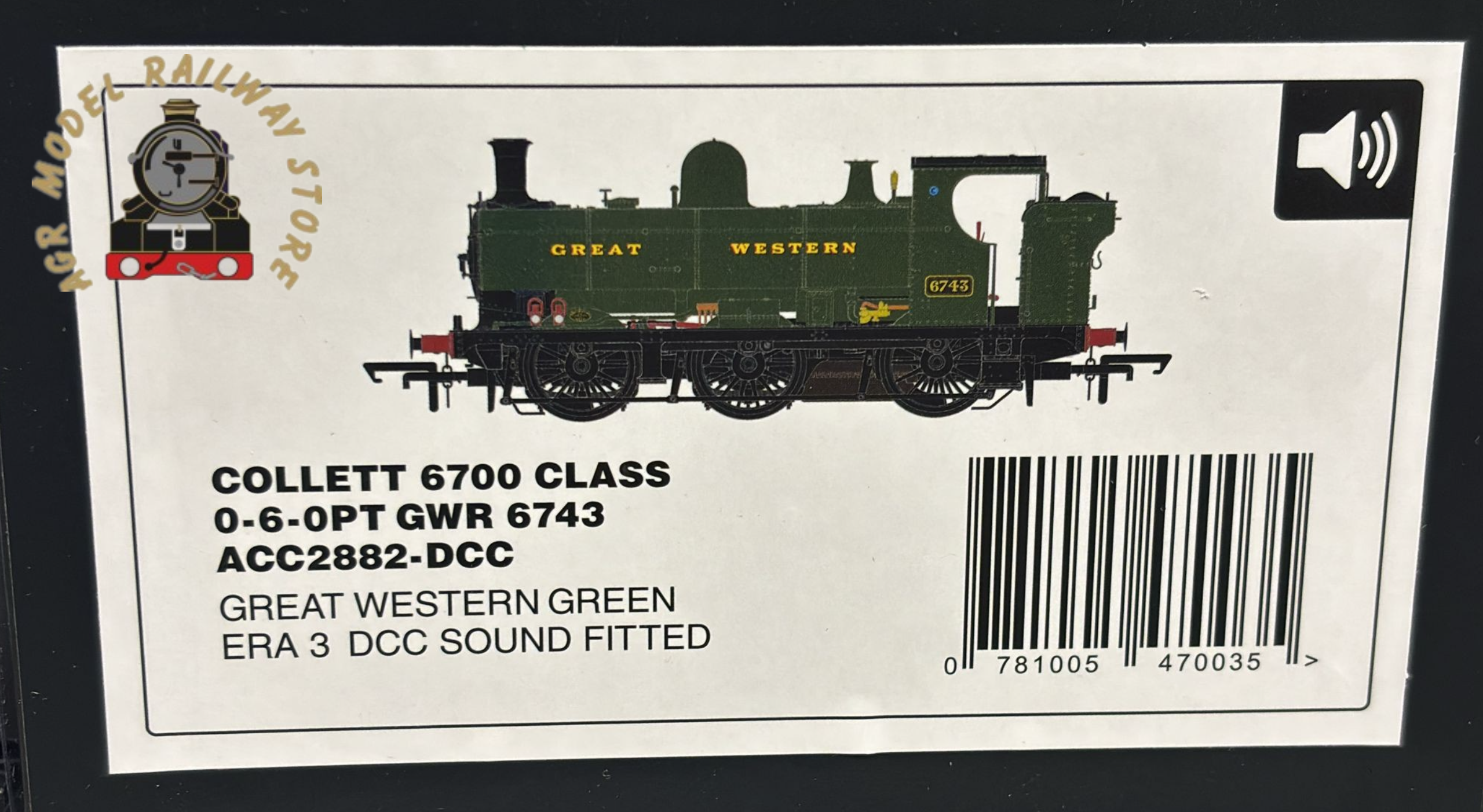 Accurascale ACC2882-DCC 67xx Pannier Tank - 6743 - GWR Green - DCC Sound