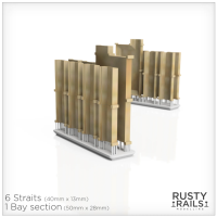 Rusty Rails RRM005 Wooden Walkway Trough - Unpainted 3D Print - OO Gauge
