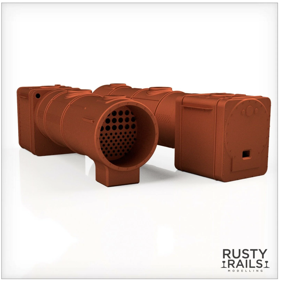 Rusty Rails RRM024 Steam Engine Boiler - Unpainted 3D Print - OO Gauge