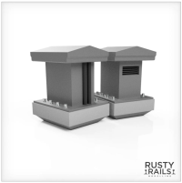 Rusty Rails RRM039 Point Heaters - Pack of 6 - Unpainted 3D Print - OO