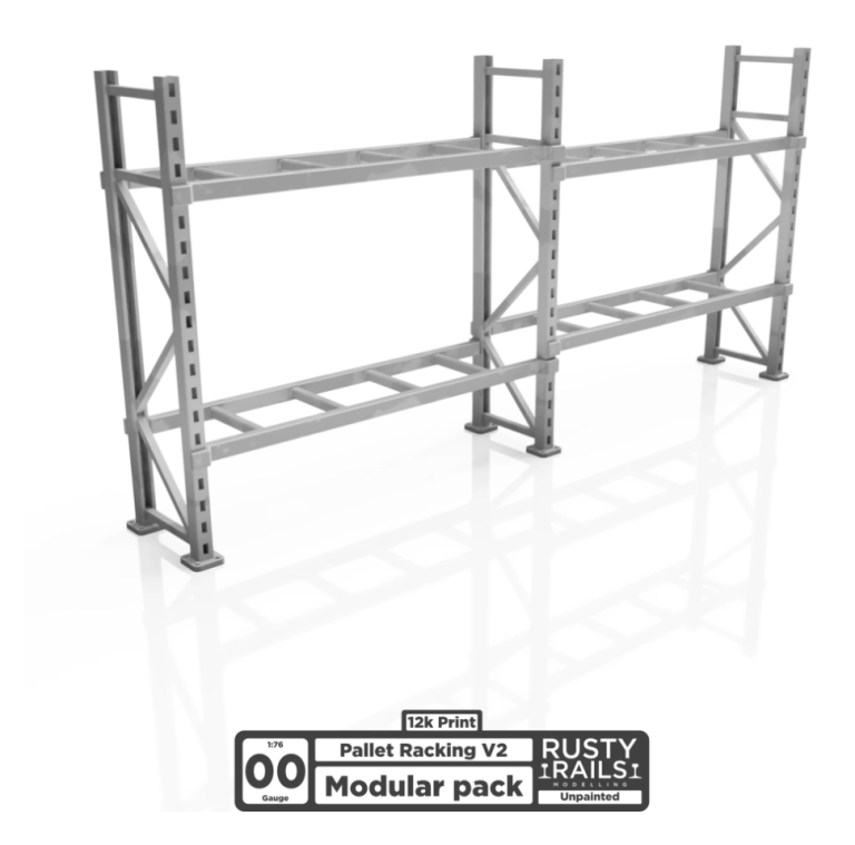 Rusty Shop Rack Rusty Rails RRM044 Pallet Racking – Unpainted 3D Print – OO – AGR Model ...