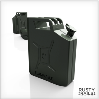 Rusty Rails RRM069 Jerry Cans - Pack of 20 - Unpainted 3D Print - OO