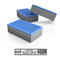 Rusty Rails RRM109 Catch Pits - Pack of 6 - Unpainted 3D Print - OO
