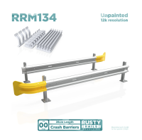 Rusty Rails RRM134 Crash Barriers - 28cm Length - Unpainted 3D Print - OO