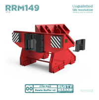 Rusty Rails RRM149 Rawie Buffer Stop V2 (2 Pack) - Unpainted 3D Print - OO