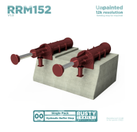 Rusty Rails RRM152 Hydraulic Buffer Stop (Single Pack) - Unpainted 3D Print - OO
