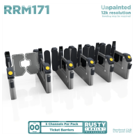 Rusty Rails RRM171 Ticket Barriers ( 5 Channel ) - Unpainted 3D Print - OO