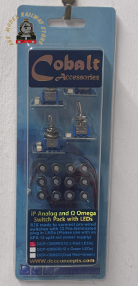 DCC Concepts DCP-CBSRD Cobalt iP Analogue/Omega Switch Pack w/Red LEDs (6)