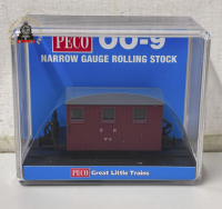 Peco GR591A Brake Van No.6 FR Quarryman Single Balcony Brown OO9 Gauge