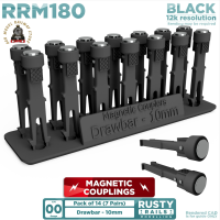 Rusty Rails RRM180 Drawbar 10mm Unpainted 3D Print OO Gauge