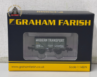 Graham Farish 377-129 8 Plank Wagon End Door 'Modern Transport Liverpool' Grey