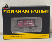 Graham Farish 377-156 8 Plank Wagon Fixed Ends 'Gas Company Penistone' Red