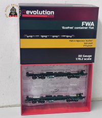 Revolution Trains OO-FWA-4101A ECOFRET FWA Container Flats - VTG Livery