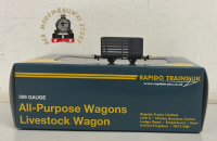 Rapido 990602 Livestock Wagon - Plain Dark Grey No.16 - 009 Gauge