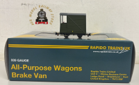 Rapido 990805 Single Veranda Brake Van - Plain Green No.11 - oo9 Gauge