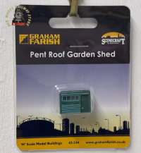 Graham Farish 42-544 Scenecraft Pent Roof Garden Shed - N Gauge