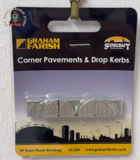 Graham Farish 42-564 Scenecraft Corner Pavements Drop Kerbs - N Gauge