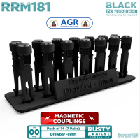 Rusty Rails RRM181 8mm Magnetic Coupling - Close Drawbar Coupling - OO Gauge