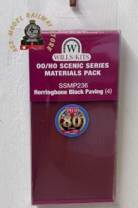 Wills SSMP236 Herringbone Block Paviours OO Gauge