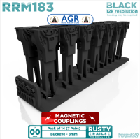 Rusty Rails RRM183 8mm Buckeye Magnetic Couplings 8mm (7 pairs)