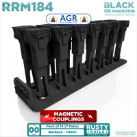Rusty Rails RRM184 Buckeye 10mm Magnetic Couplings - 7 Pairs