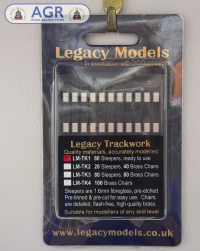 DCC Concepts Legacy Models LM-TK1 80x Pre-Etched Sleepers 1.6mm Straight Track